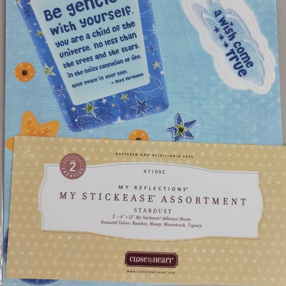 Close to My Heart Reflections Stickease X7109C Blue Inspire Dreams Stars NEW - Picture 3 of 4